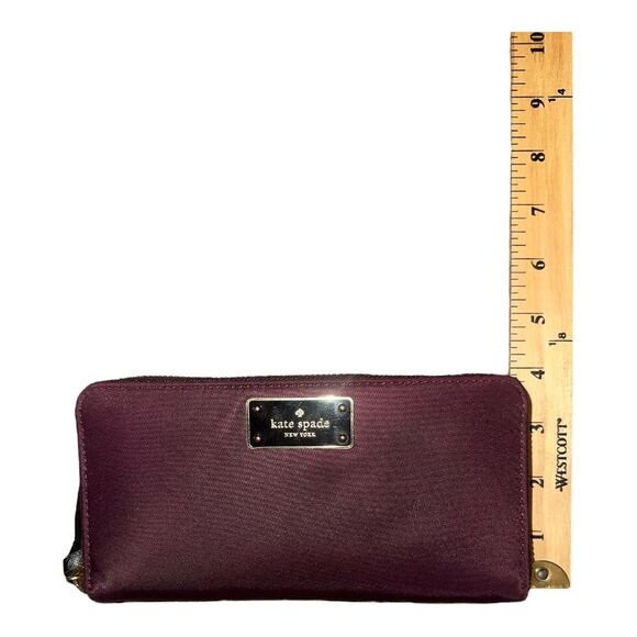 Kate Spade Deep Plum Wilson Road Neda Zip Around Wallet - Picture 7 of 8